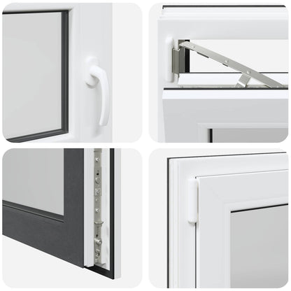 Finestra per Soffitta RISOR 100 x 50 cm PVC e Vetro Antracite | homemem39