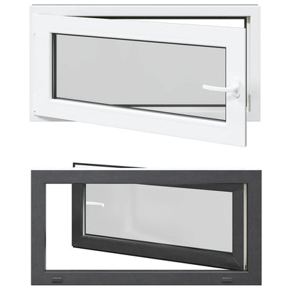 Finestra per Soffitta RISOR 100 x 50 cm PVC e Vetro Antracite | homemem39