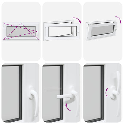 Finestra per Soffitta RISOR 100 x 50 cm PVC e Vetro Antracite | homemem39