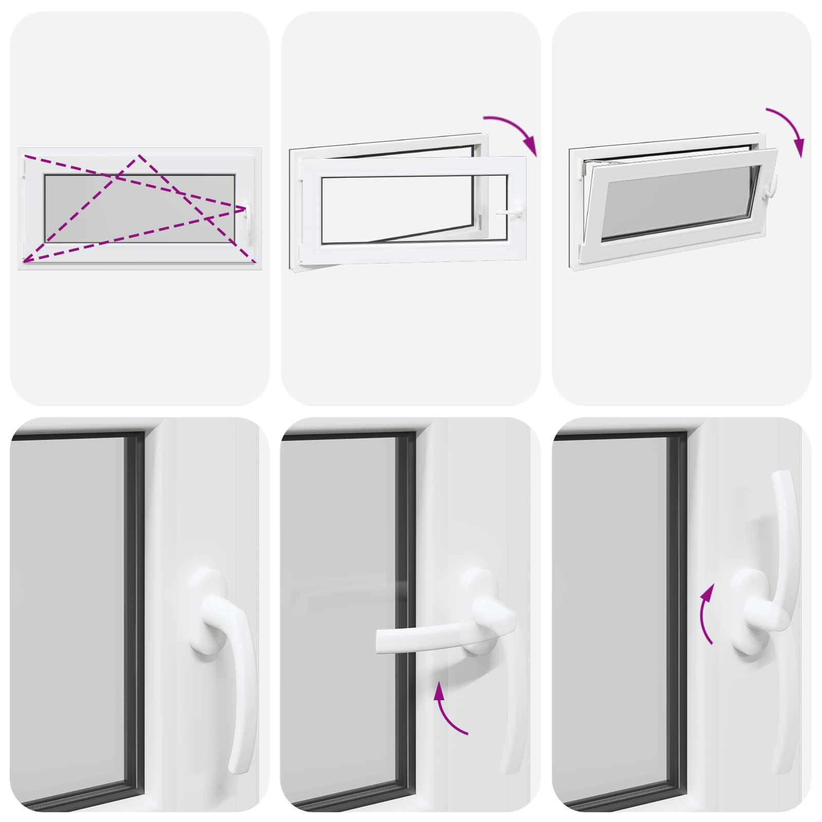 Finestra per Soffitta RISOR 100 x 50 cm PVC e Vetro Antracite | homemem39
