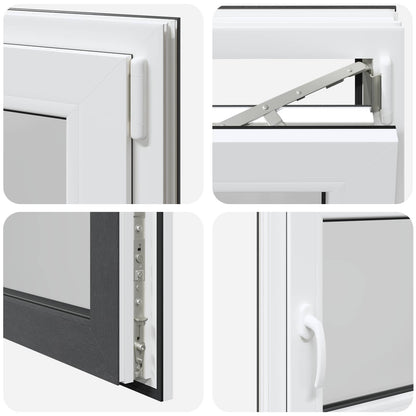 Finestra per Soffitta RISOR 100 x 60 cm PVC e Vetro Antracite | homemem39