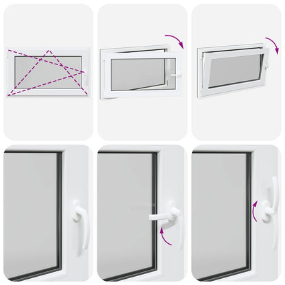 Finestra per Soffitta RISOR 100 x 60 cm PVC e Vetro Antracite | homemem39