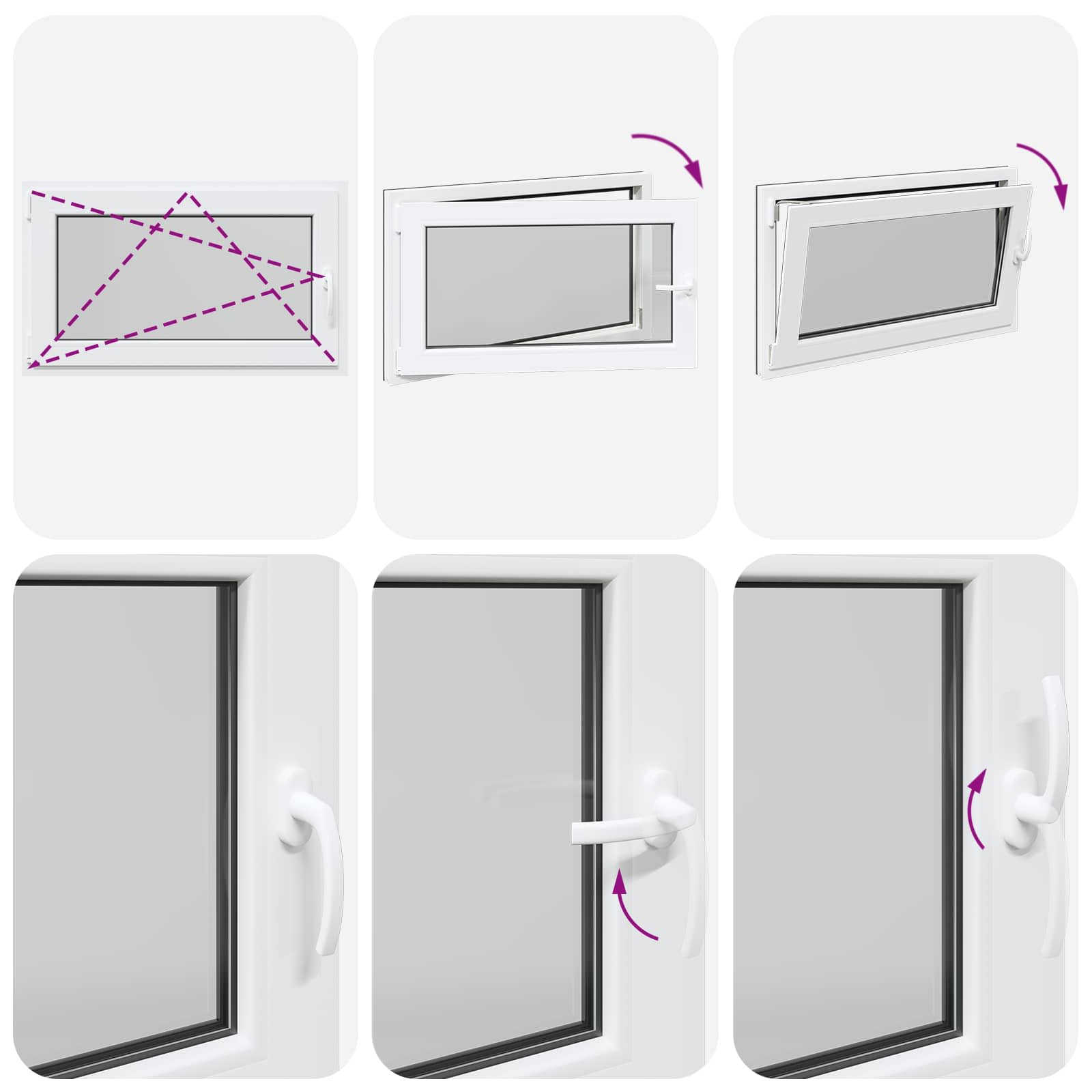 Finestra per Soffitta RISOR 100 x 60 cm PVC e Vetro Antracite | homemem39