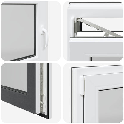 Finestra per Soffitta RISOR 100 x 70 cm PVC e Vetro Antracite | homemem39