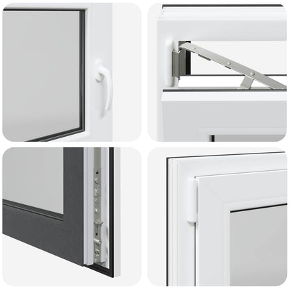 Finestra per Soffitta RISOR 110 x 60 cm PVC e Vetro Antracite | homemem39