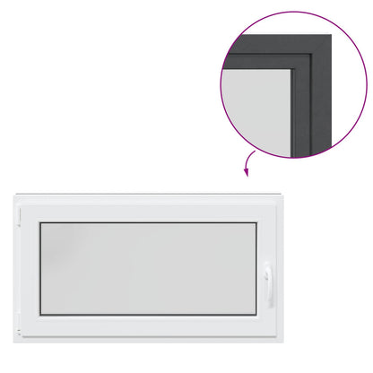 Finestra per Soffitta RISOR 110 x 60 cm PVC e Vetro Antracite | homemem39