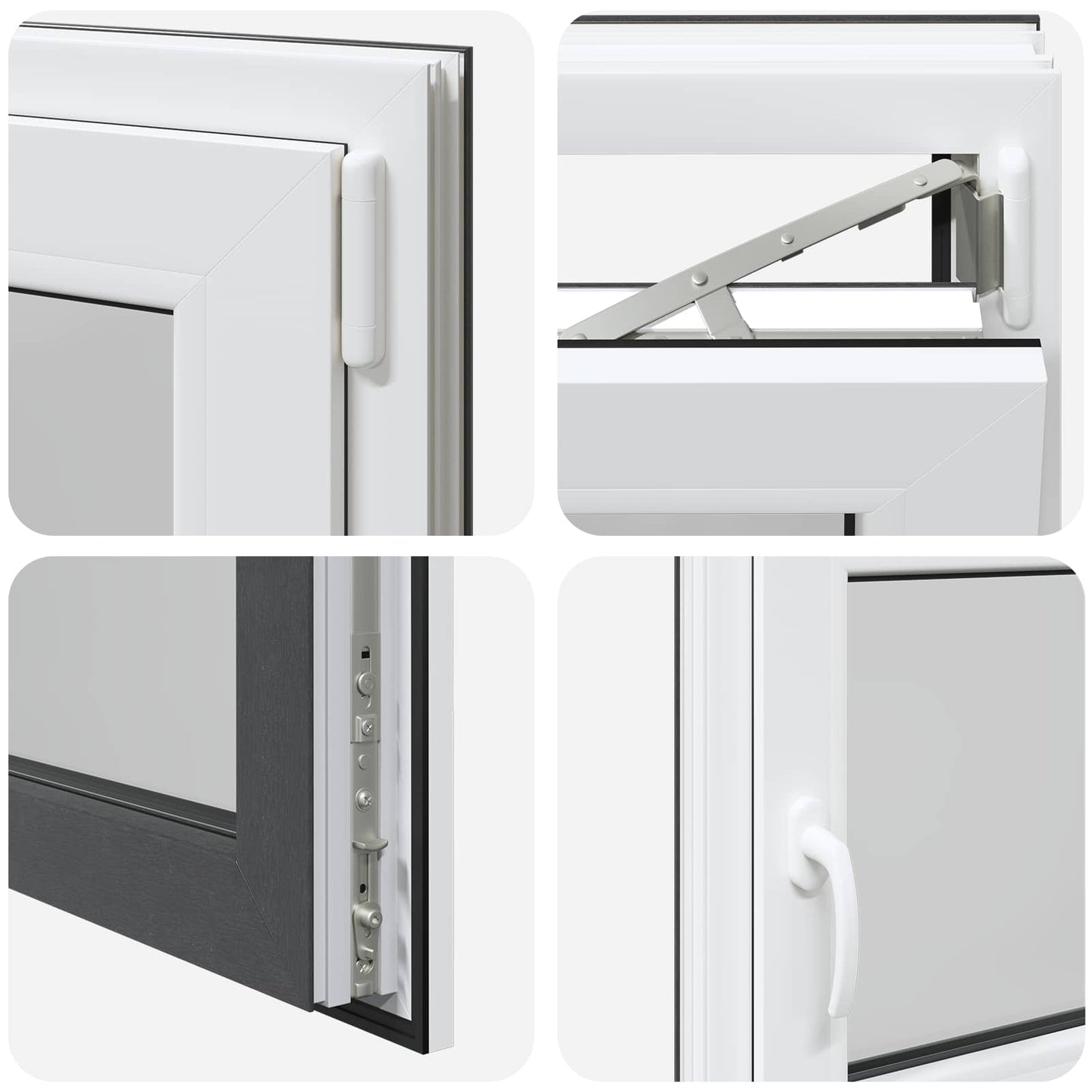 Finestra per Soffitta RISOR 110 x 70 cm PVC e Vetro Antracite | homemem39