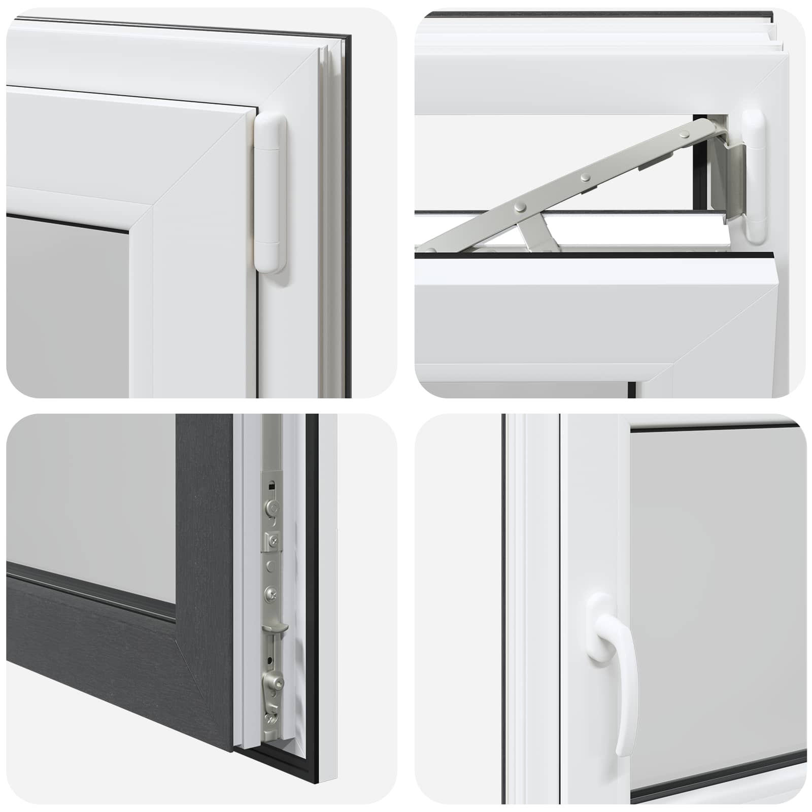 Finestra per Soffitta RISOR 110 x 70 cm PVC e Vetro Antracite | homemem39