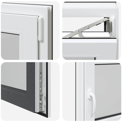 Finestra per Soffitta RISOR 110 x 70 cm PVC e Vetro Antracite | homemem39