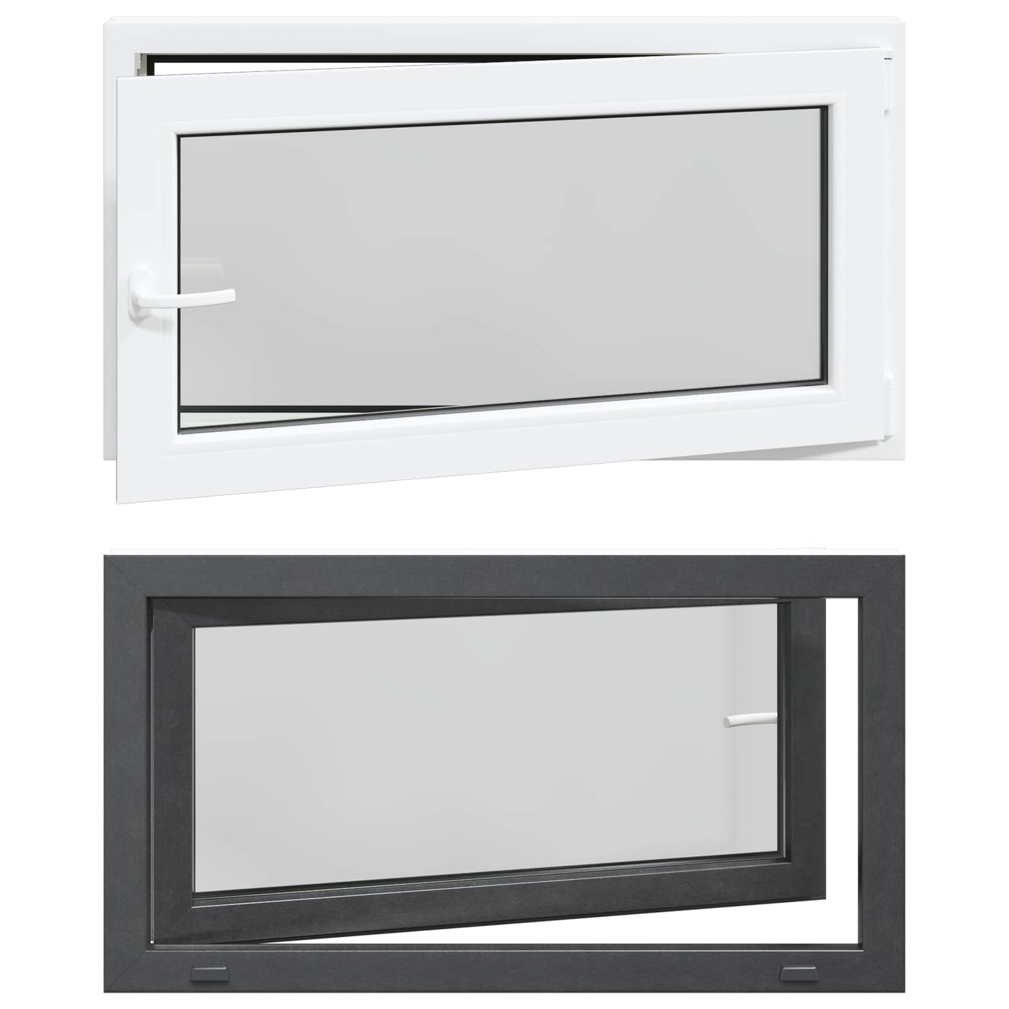 Finestra per Soffitta RISOR 110 x 70 cm PVC e Vetro Antracite | homemem39