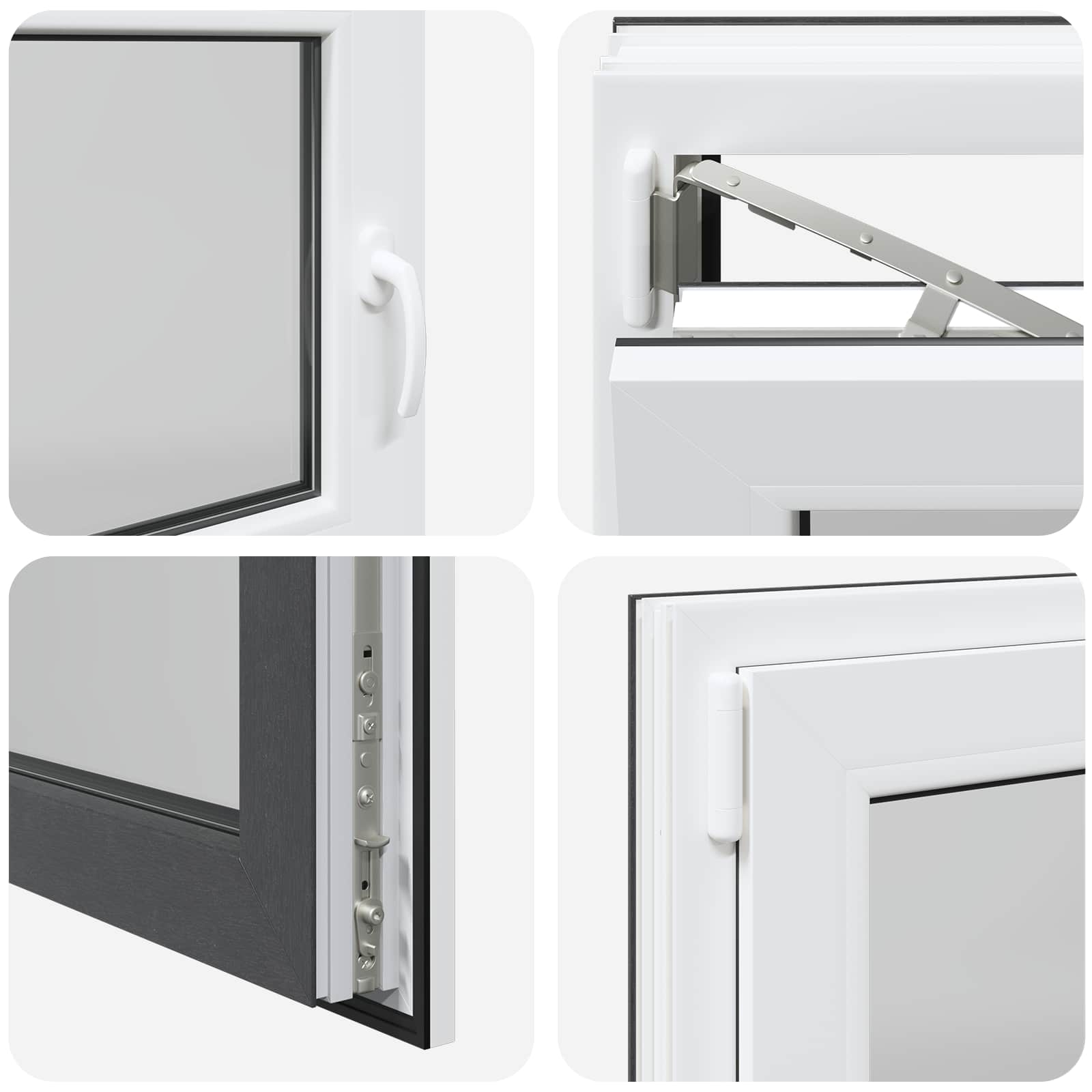 Finestra per Soffitta RISOR 110 x 70 cm PVC e Vetro Antracite | homemem39