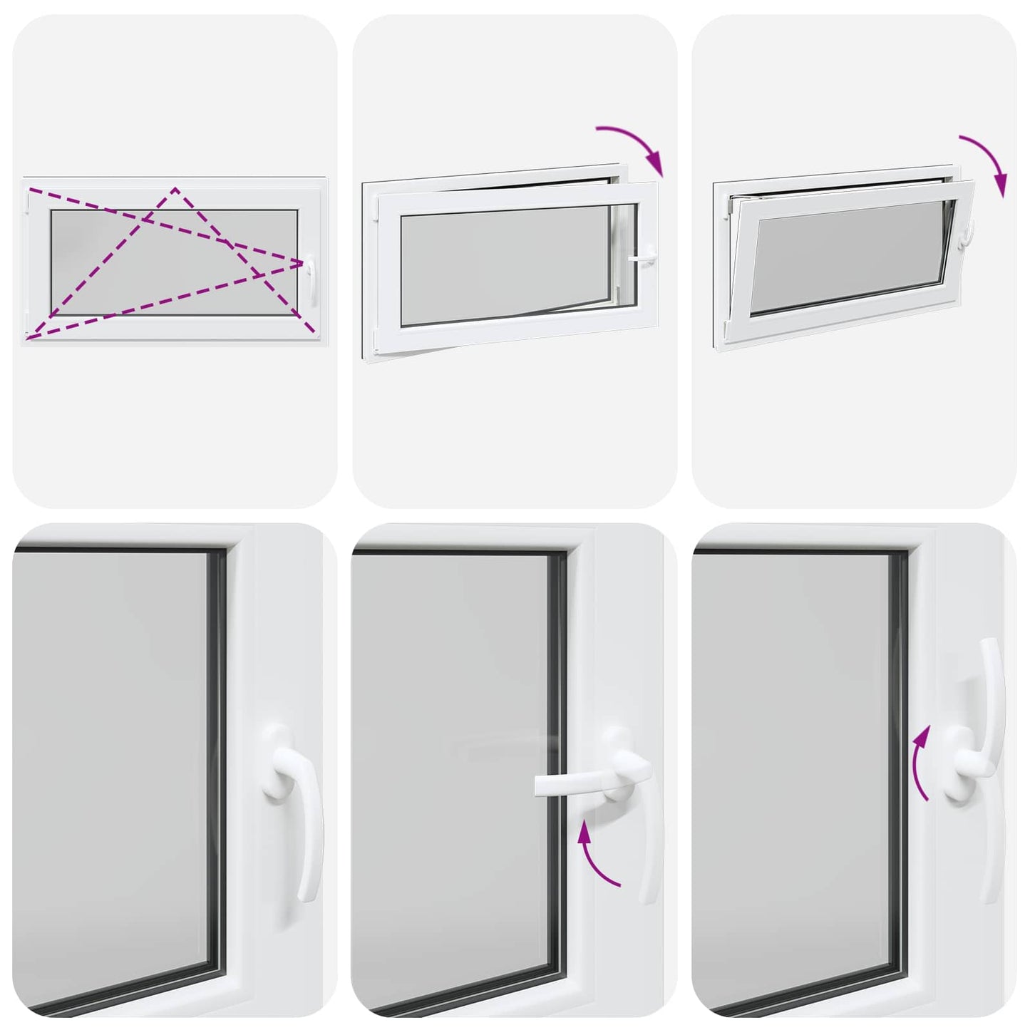 Finestra per Soffitta RISOR 110 x 70 cm PVC e Vetro Antracite | homemem39