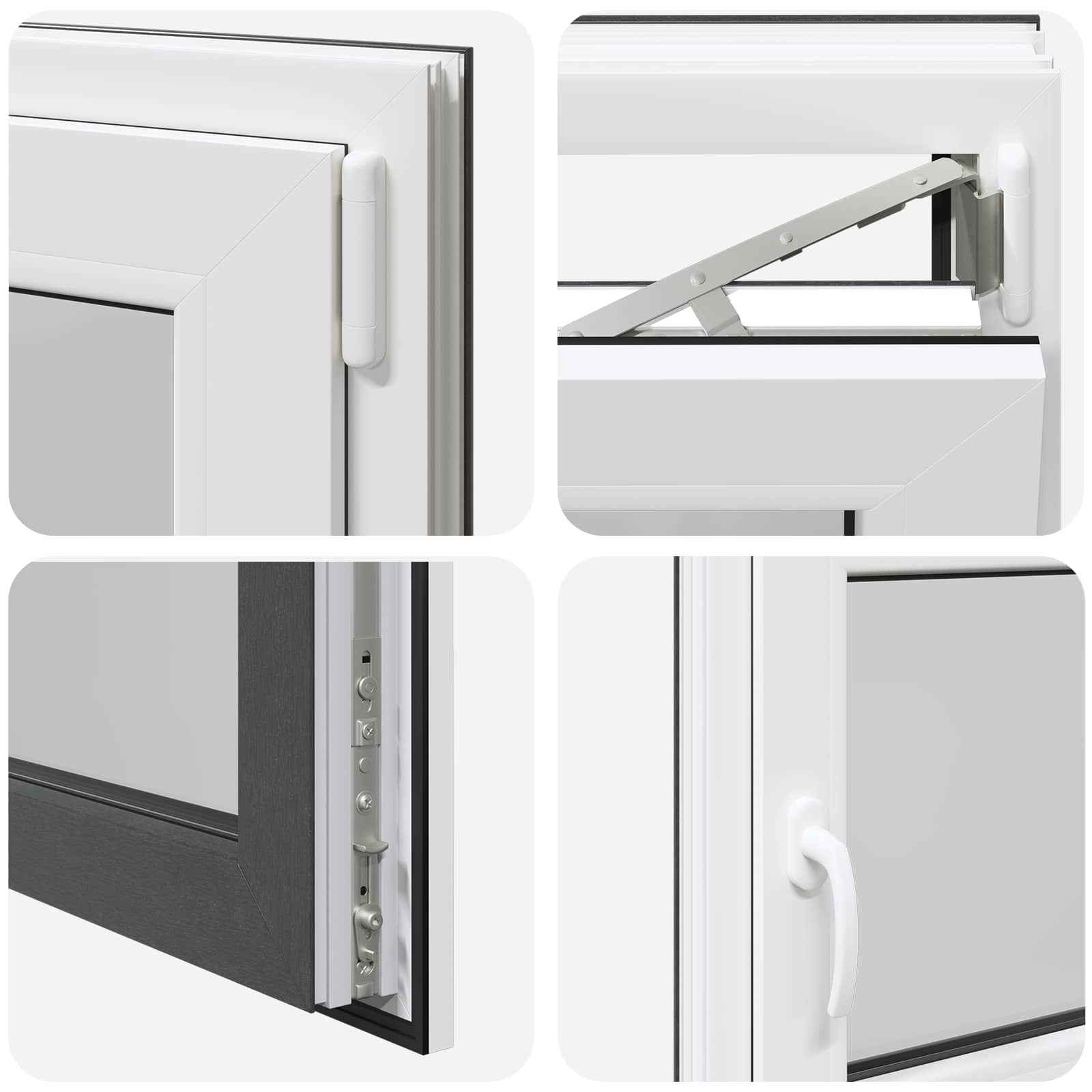 Finestra per Soffitta RISOR 120 x 60 cm PVC e Vetro Antracite | homemem39