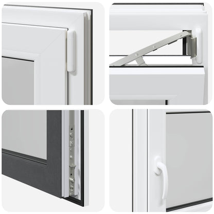 Finestra per Soffitta RISOR 120 x 60 cm PVC e Vetro Antracite | homemem39