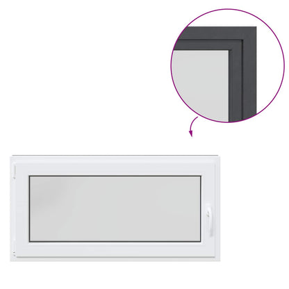 Finestra per Soffitta RISOR 120 x 60 cm PVC e Vetro Antracite | homemem39
