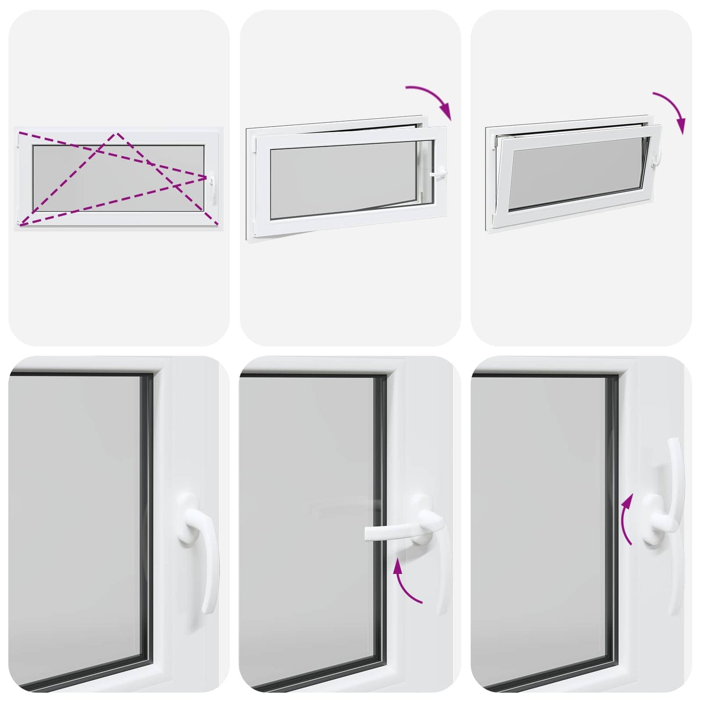 Finestra per Soffitta RISOR 120 x 60 cm PVC e Vetro Antracite | homemem39