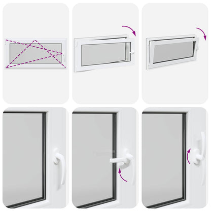 Finestra per Soffitta RISOR 120 x 60 cm PVC e Vetro Antracite | homemem39