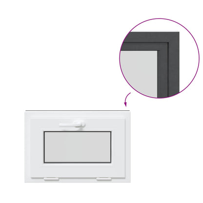 Finestra per Soffitta RISOR 60 x 40 cm PVC e Vetro Antracite | homemem39