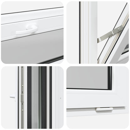 Finestra per Soffitta RISOR 90 x 40 cm PVC e Vetro Antracite | homemem39