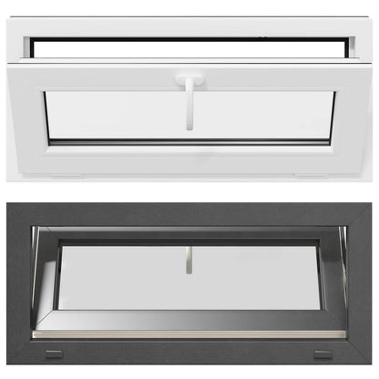 Finestra per Soffitta RISOR 90 x 40 cm PVC e Vetro Antracite | homemem39
