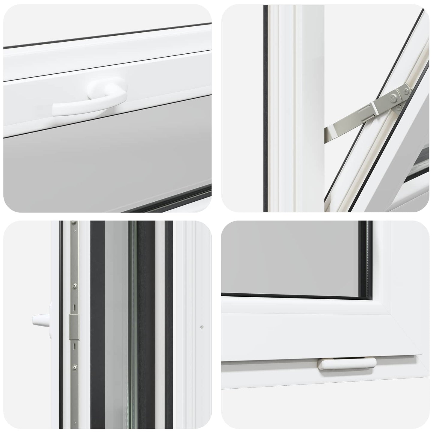 Finestra per Soffitta RISOR 100 x 40 cm PVC e Vetro Antracite | homemem39