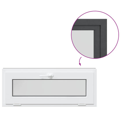 Finestra per Soffitta RISOR 110 x 40 cm PVC e Vetro Antracite | homemem39