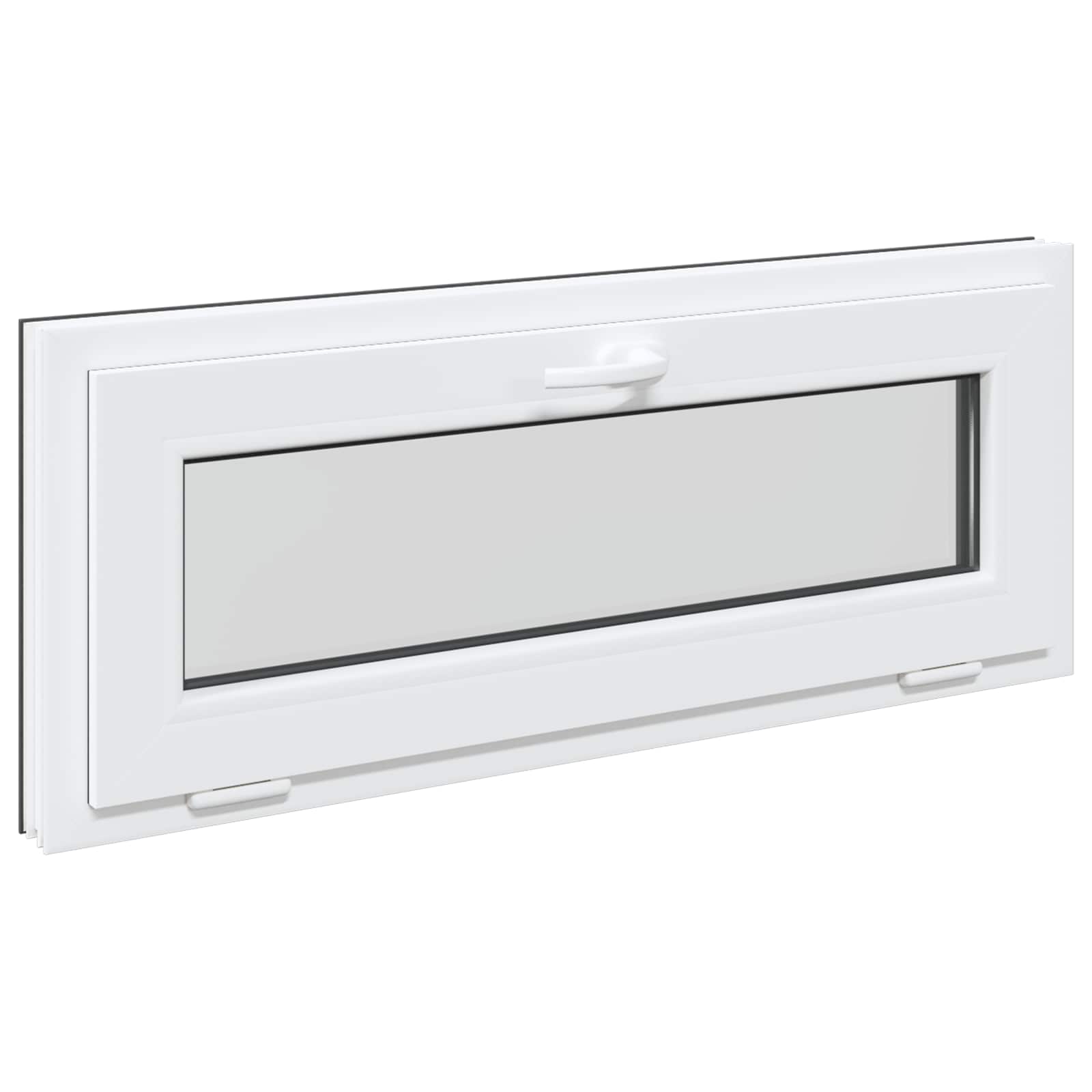Finestra per Soffitta RISOR 110 x 40 cm PVC e Vetro Antracite | homemem39