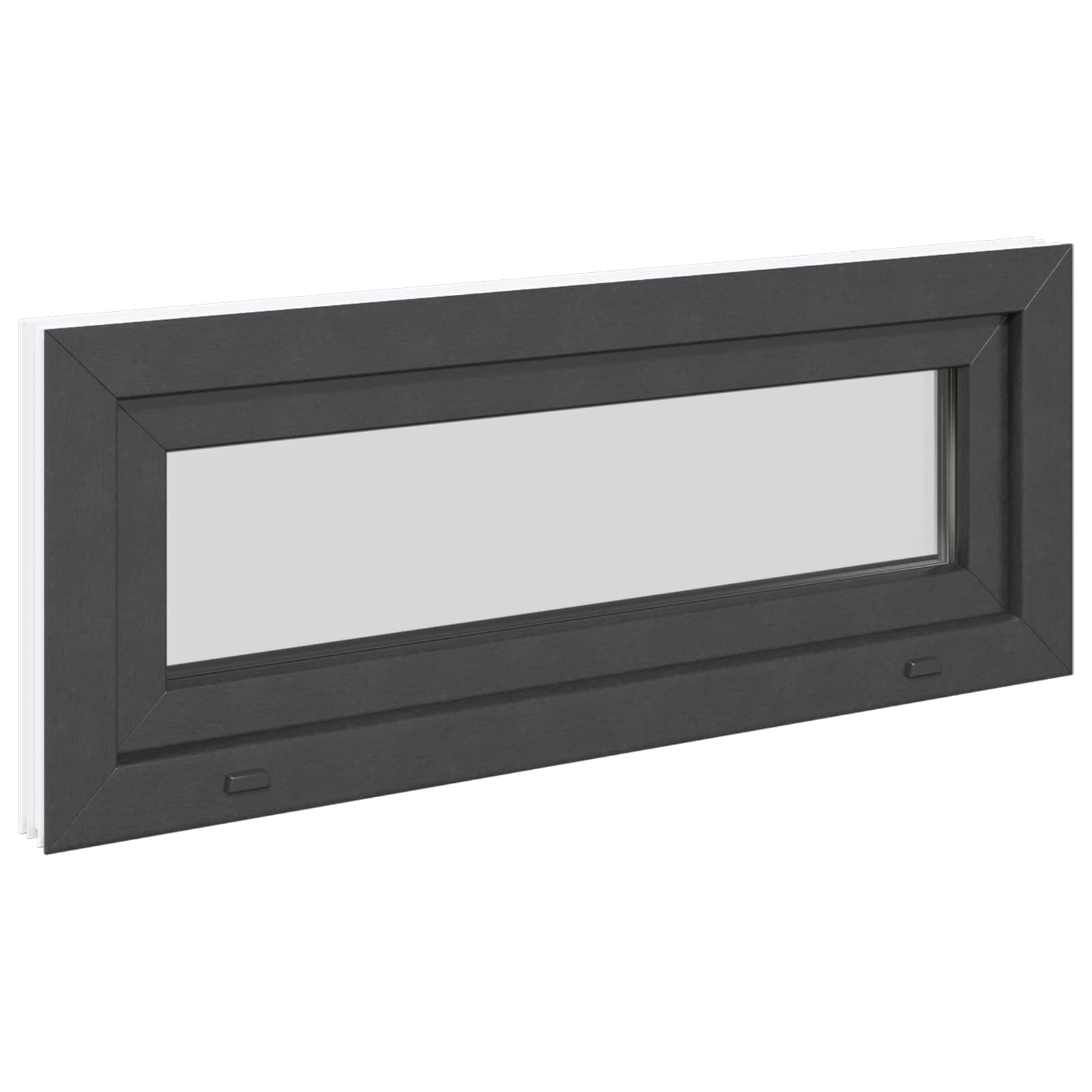 Finestra per Soffitta RISOR 110 x 40 cm PVC e Vetro Antracite | homemem39
