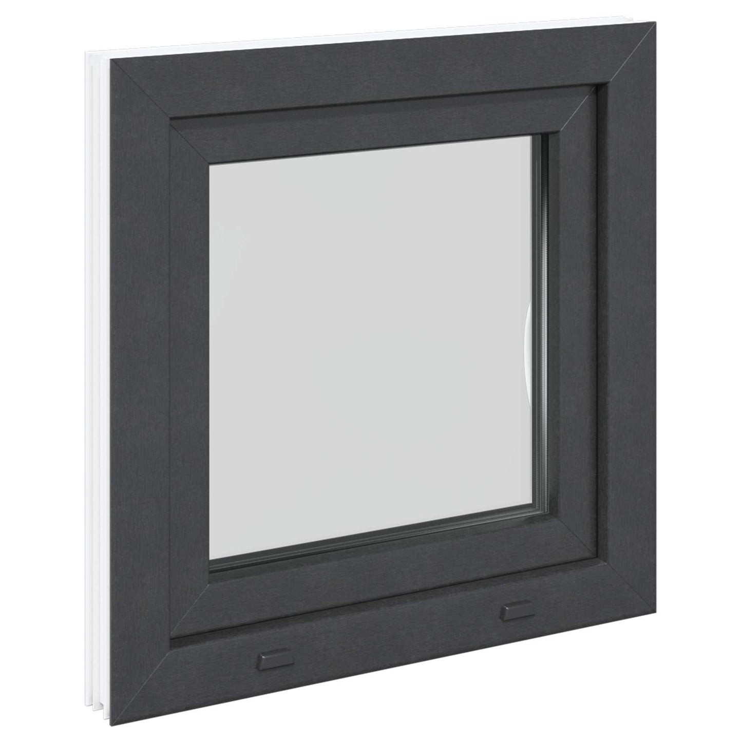 Finestra per Soffitta RISOR 50 x 50 cm PVC e Vetro Antracite | homemem39