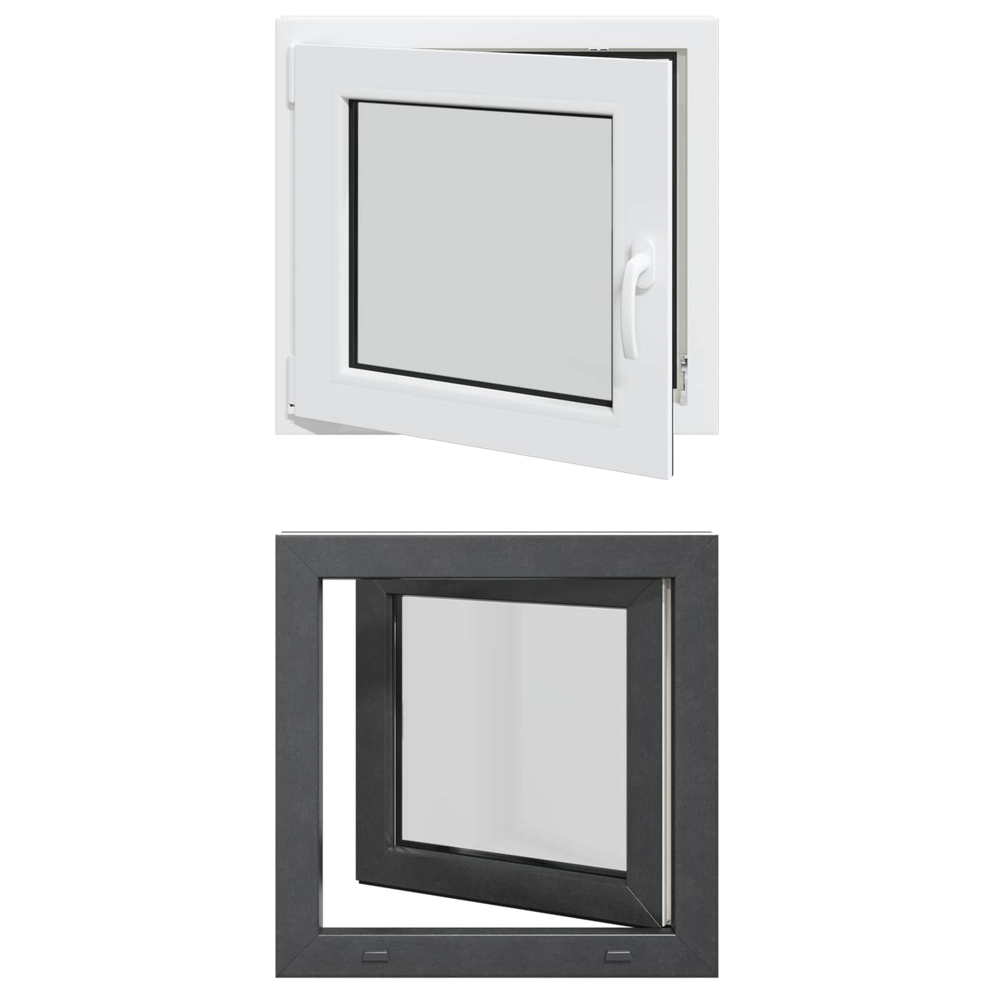 Finestra per Soffitta RISOR 50 x 50 cm PVC e Vetro Antracite | homemem39
