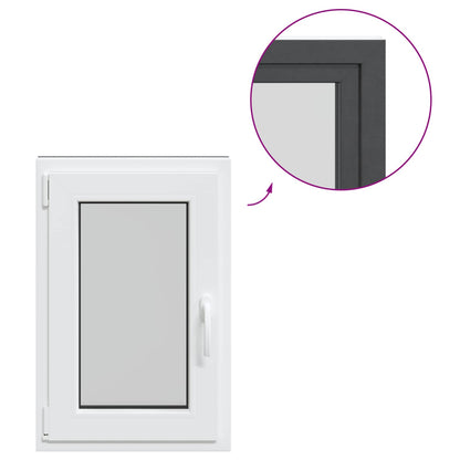 Finestra per Soffitta RISOR 50 x 75 cm PVC e Vetro Antracite | homemem39