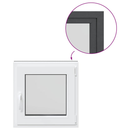Finestra per Soffitta RISOR 60 x 60 cm PVC e Vetro Antracite | homemem39