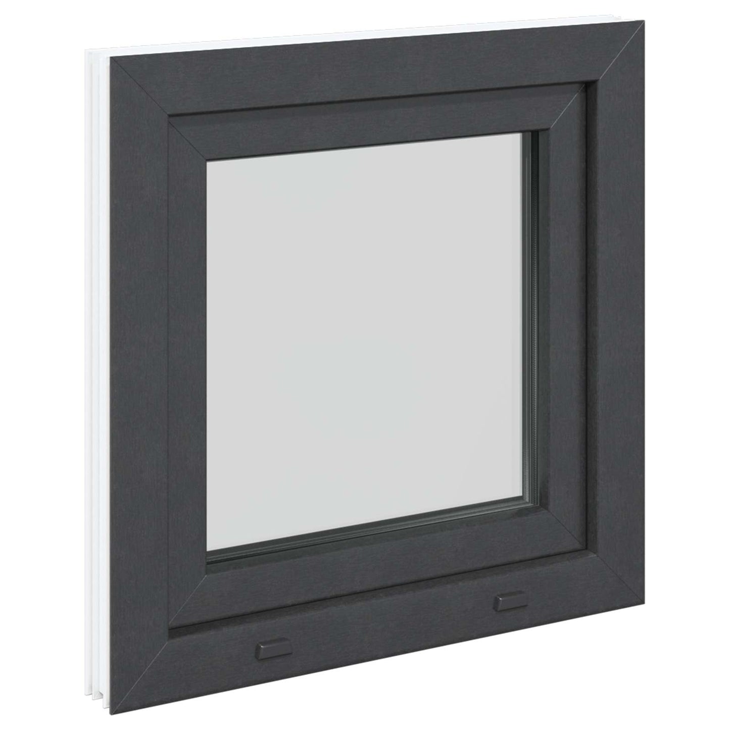 Finestra per Soffitta RISOR 60 x 60 cm PVC e Vetro Antracite | homemem39