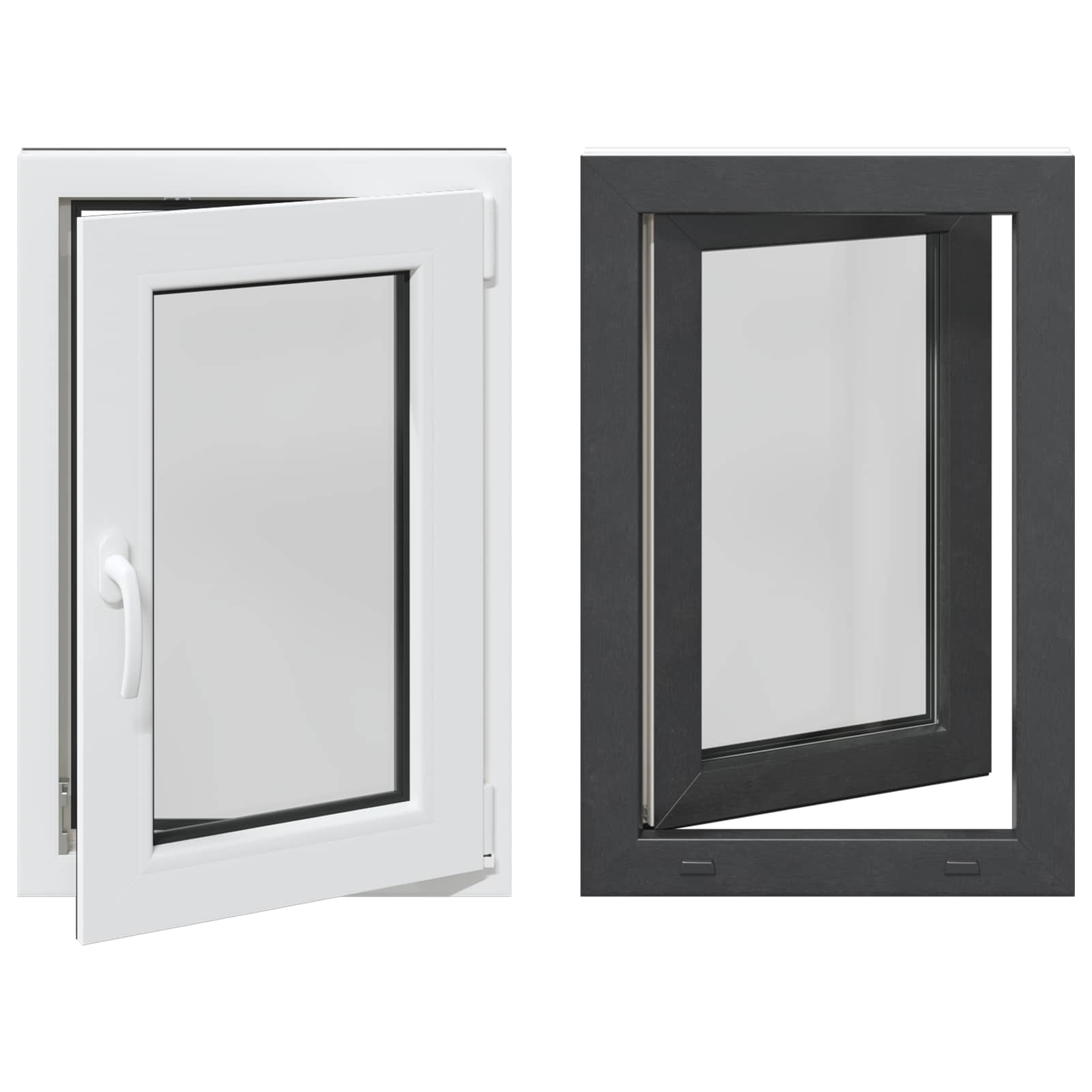 Finestra per Soffitta RISOR 60 x 80 cm PVC e Vetro Antracite | homemem39