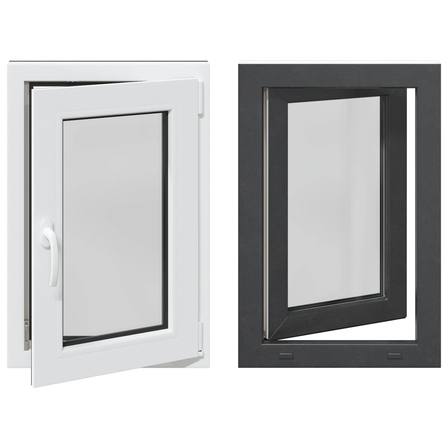 Finestra per Soffitta RISOR 60 x 80 cm PVC e Vetro Antracite | homemem39