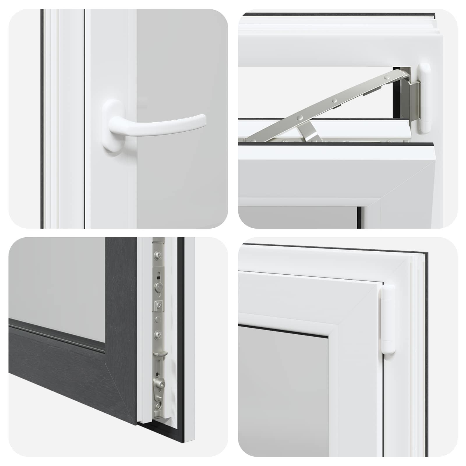 Finestra per Soffitta RISOR 60 x 90 cm PVC e Vetro Antracite | homemem39