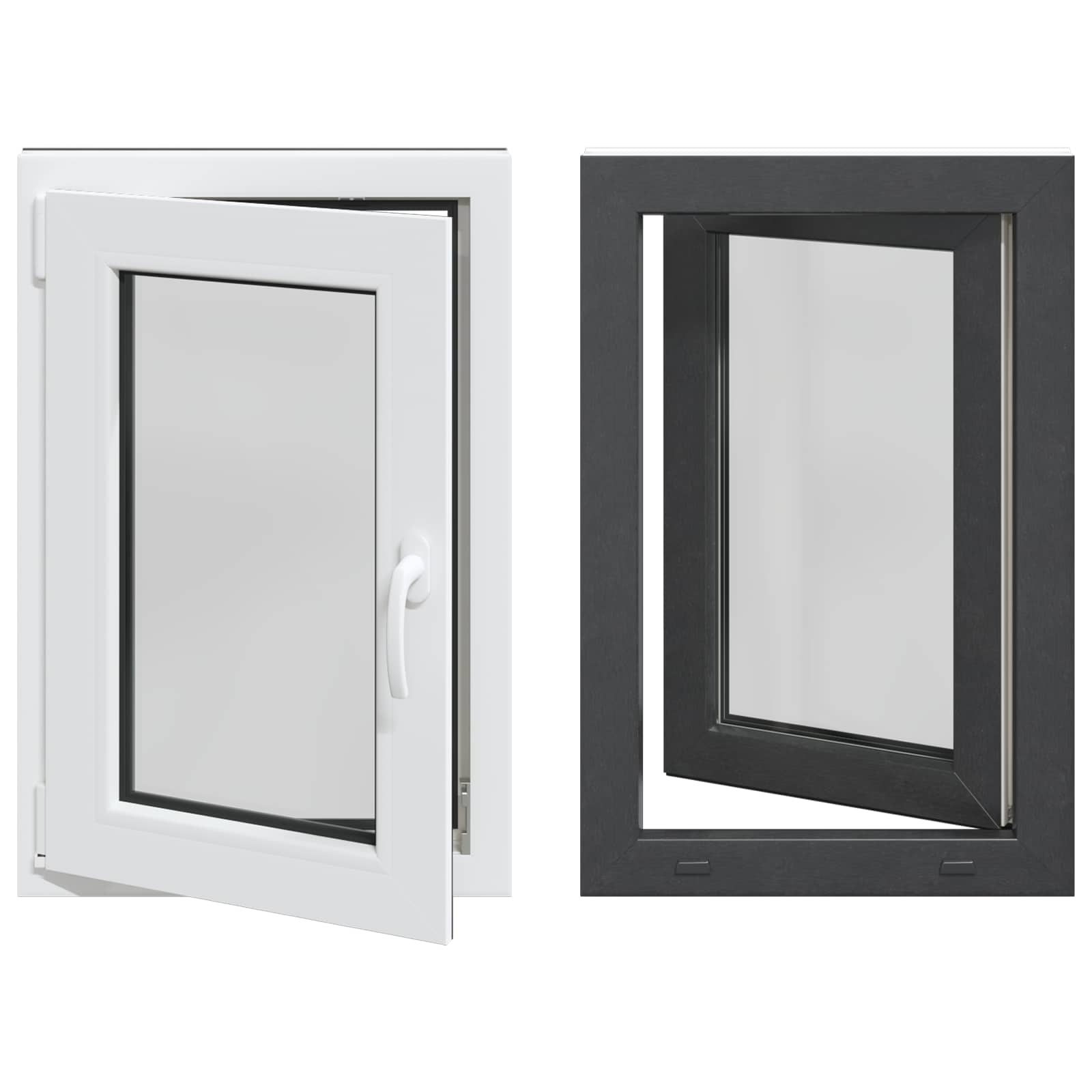 Finestra per Soffitta RISOR 60 x 90 cm PVC e Vetro Antracite | homemem39