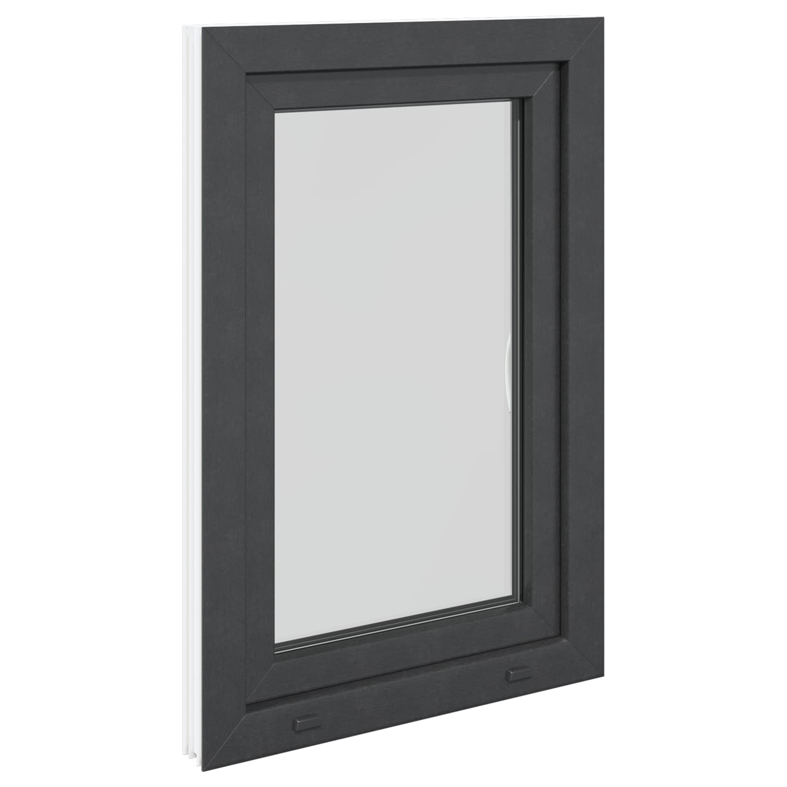 Finestra per Soffitta RISOR 60 x 90 cm PVC e Vetro Antracite | homemem39