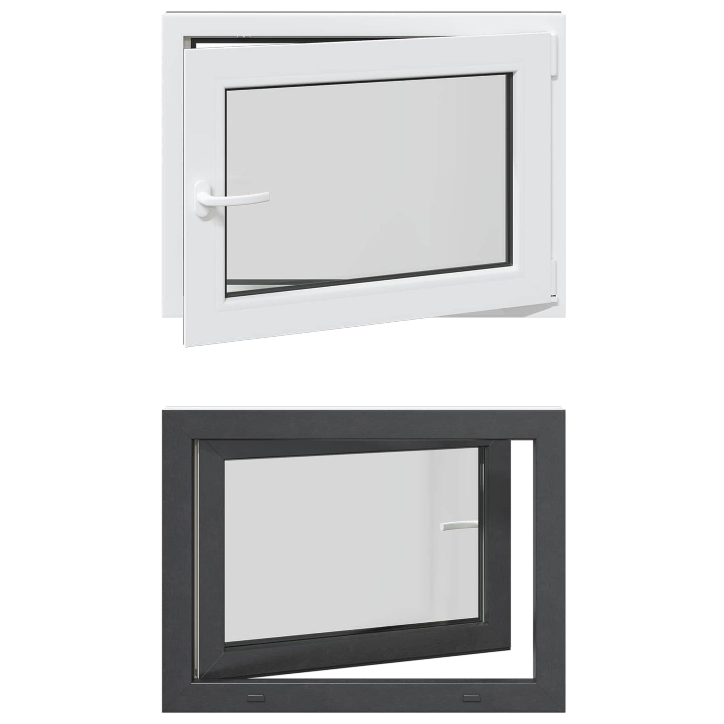 Finestra per Soffitta RISOR 60 x 100 cm PVC e Vetro Antracite