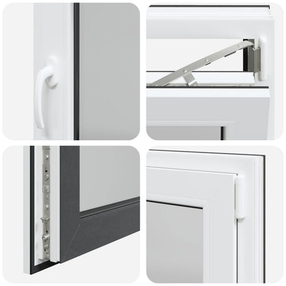 Finestra per Soffitta RISOR 80 x 50 cm PVC e Vetro Antracite | homemem39