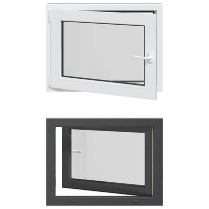 Finestra per Soffitta RISOR 80 x 60 cm PVC e Vetro Antracite | homemem39