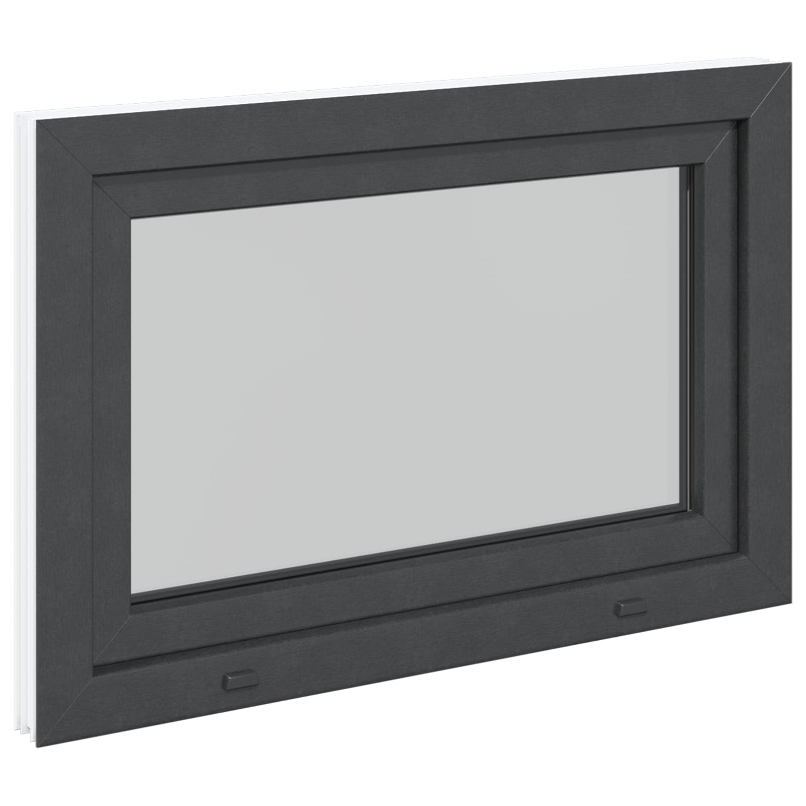 Finestra per Soffitta RISOR 80 x 70 cm PVC e Vetro Antracite | homemem39