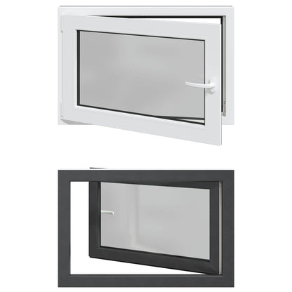 Finestra per Soffitta RISOR 90 x 50 cm PVC e Vetro Antracite | homemem39