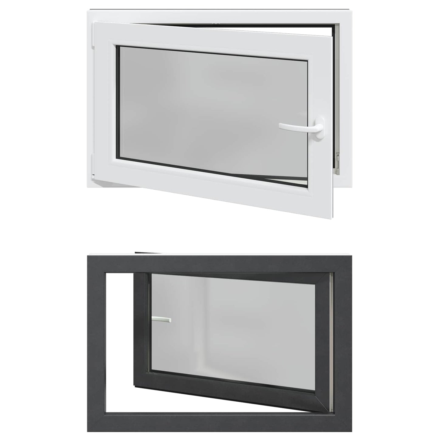 Finestra per Soffitta RISOR 90 x 70 cm PVC e Vetro Antracite | homemem39