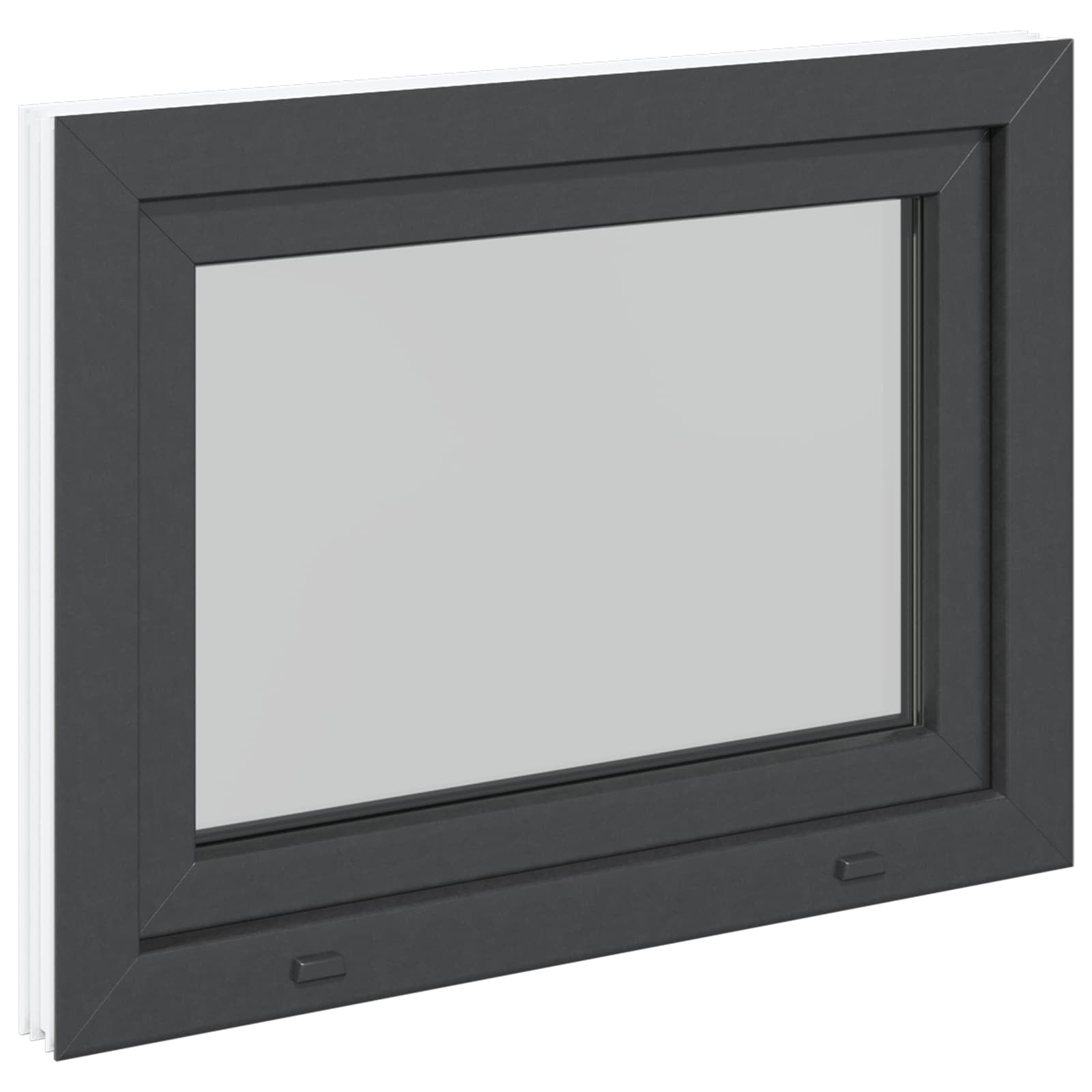 Finestra per Soffitta RISOR 90 x 70 cm PVC e Vetro Antracite | homemem39