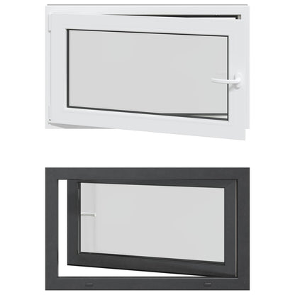 Finestra per Soffitta RISOR 100 x 60 cm PVC e Vetro Antracite | homemem39