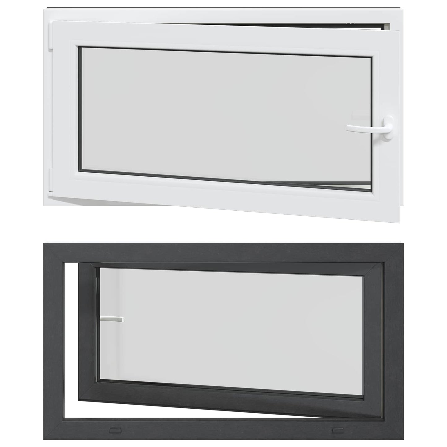 Finestra per Soffitta RISOR 110 x 50 cm PVC e Vetro Antracite | homemem39