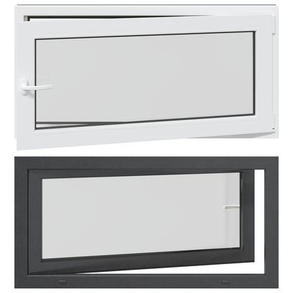 Finestra per Soffitta RISOR 120 x 60 cm PVC e Vetro Antracite | homemem39