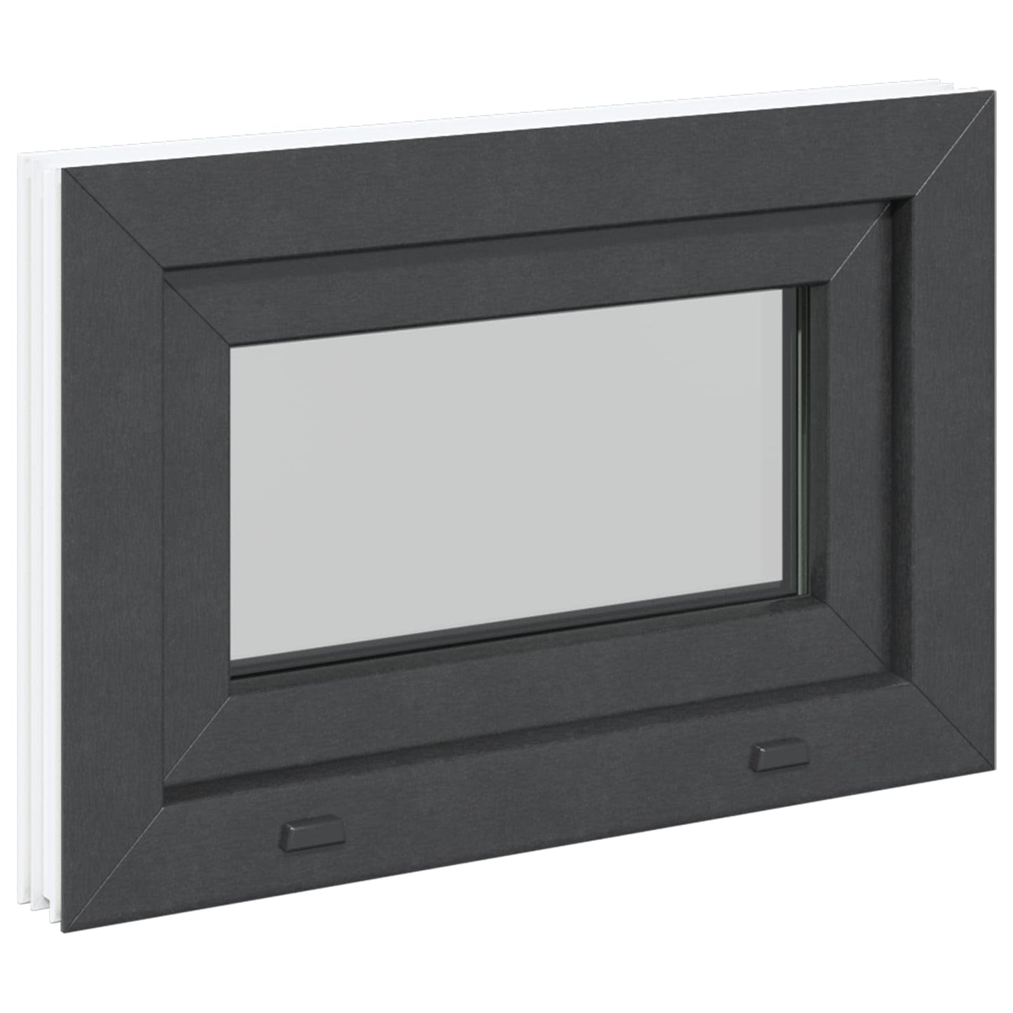 Finestra per Soffitta RISOR 60 x 40 cm PVC e Vetro Antracite | homemem39