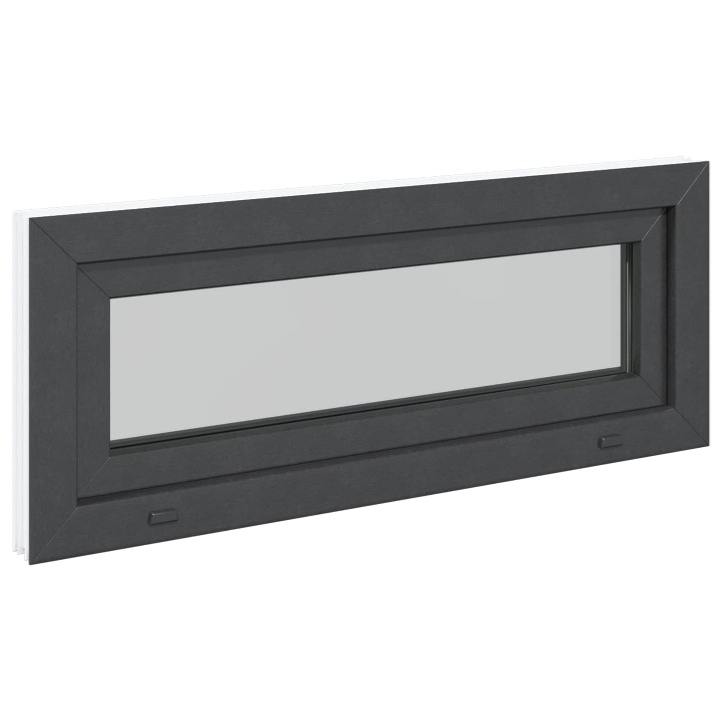 Finestra per Soffitta RISOR 100 x 40 cm PVC e Vetro Antracite | homemem39